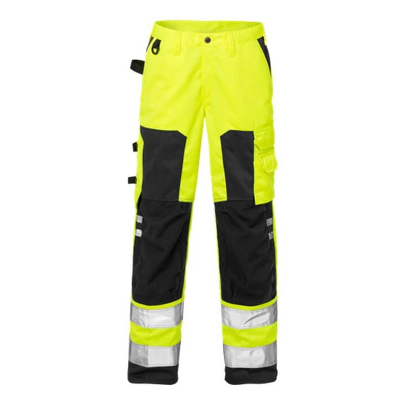 Fristads High Vis Stretch-Hose Damen Kl. 1 2708 PLU Warnschutz-Gelb/Marine