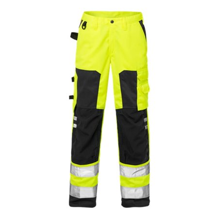 Fristads High Vis Stretch-Hose Damen Kl. 1 2708 PLU Warnschutz-Gelb/Marine
