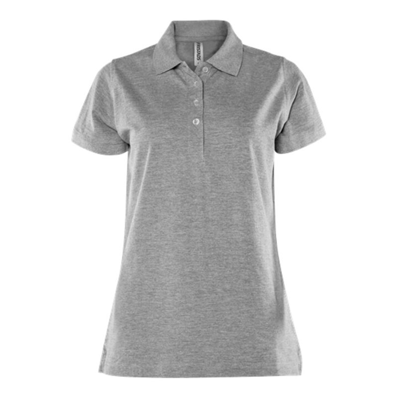 Fristads Acode Poloshirt Damen 1723 PIQ Größe L GrauMelange