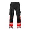 Fristads High Vis Stretch-Hose Kl. 1 2705 PLU Größe C50 Warnschutz-Rot/Schwarz