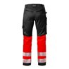 Fristads High Vis Stretch-Hose Kl. 1 2705 PLU Größe C50 Warnschutz-Rot/Schwarz