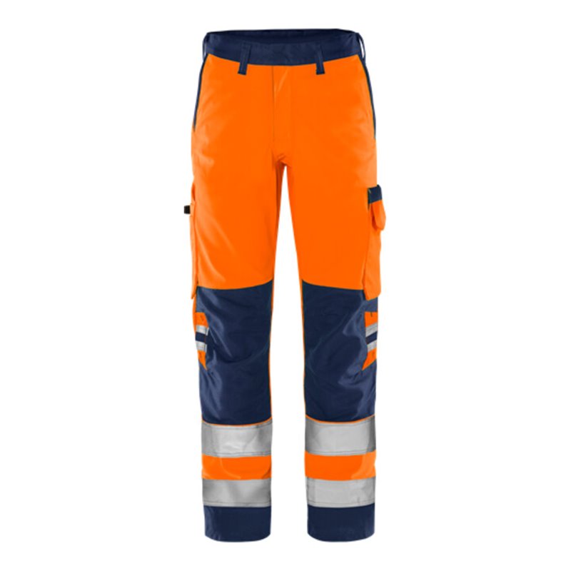 Fristads High Vis Green Hose Kl. 2 2651 GPLU Größe C56 Warnschutz-Orange/Marine