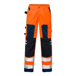 Fristads High Vis Hose Damen Kl. 2 2135 PLU Größe 44 Warnschutz-Orange/Marine
