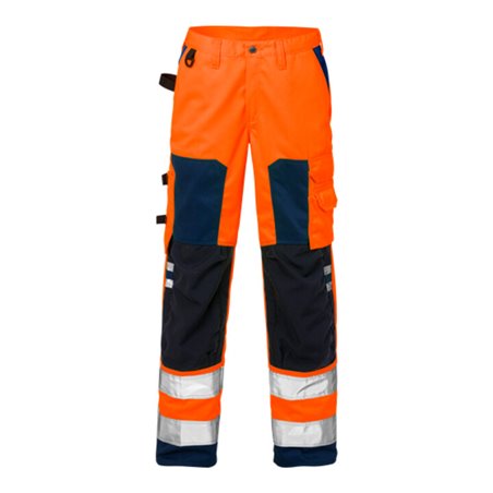 Fristads High Vis Hose Damen Kl. 2 2135 PLU Größe 48 Warnschutz-Orange/Marine