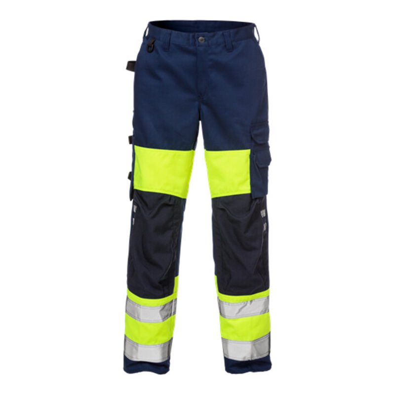 Fristads High Vis Hose Damen Kl. 1 2139 PLU Größe 34 Warnschutz-Gelb/Marine