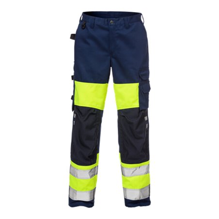 Fristads High Vis Hose Damen Kl. 1 2139 PLU Größe 44 Warnschutz-Gelb/Marine
