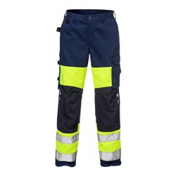 Fristads High Vis Hose Damen Kl. 1 2139 PLU Größe 46 Warnschutz-Gelb/Marine