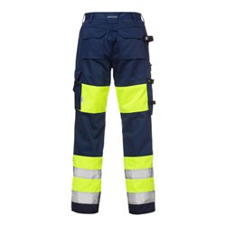 Fristads High Vis Hose Damen Kl. 1 2139 PLU Größe 46 Warnschutz-Gelb/Marine