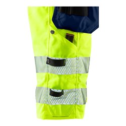 Fristads High Vis Stretch-Shorts Kl. 1 2509 PLU Größe C66 Warnschutz-Gelb/Marine