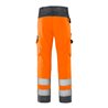 Fristads High Vis Green Hose Kl. 2 2651 GPLU Größe C152 Warnschutz-Orange/Grau
