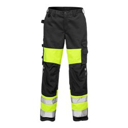 Fristads High Vis Stretch-Hose Damen Kl. 1 2708 PLU Warnschutz-Gelb/Marine