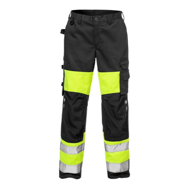 Fristads High Vis Stretch-Hose Damen Kl. 1 2708 PLU Warnschutz-Gelb/Marine