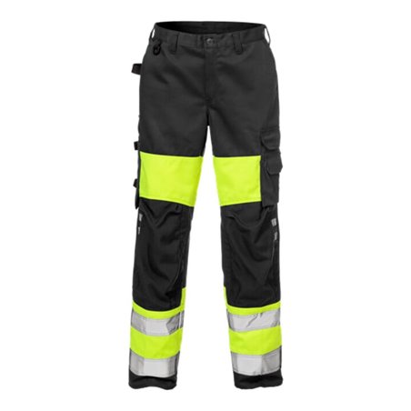 Fristads High Vis Stretch-Hose Damen Kl. 1 2708 PLU Warnschutz-Gelb/Marine