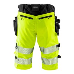 Fristads High Vis Stretch-Shorts Kl. 1 2509 PLU Größe C64 Warnschutz-Gelb/Schwarz