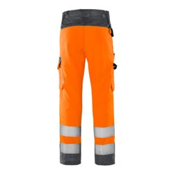 Fristads High Vis Green Hose Kl. 2 2651 GPLU Größe C60 Warnschutz-Orange/Grau