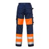 Fristads High Vis Hose Damen Kl. 1 2139 PLU Größe 38 Warnschutz-Orange/Marine