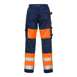 Fristads High Vis Hose Damen Kl. 1 2139 PLU Größe 44 Warnschutz-Orange/Marine