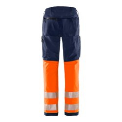Fristads High Vis Green Stretchhose Kl. 1 2647 GSTP Größe D112 Warnschutz-Orange/Marine