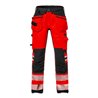 Fristads High Vis Handwerker Stretch-Hose Kl. 2 2707 PLU Größe C50 Warnschutz-Rot/Schwarz