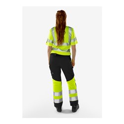 Fristads High Vis Green Hose Damen Kl. 1 2652 GPLU Größe 34 Warnschutz-Gelb/Marine