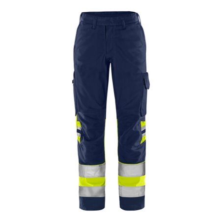Fristads High Vis Green Hose Damen Kl. 1 2652 GPLU Größe 36 Warnschutz-Gelb/Marine