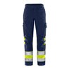 Fristads High Vis Green Hose Damen Kl. 1 2652 GPLU Größe 36 Warnschutz-Gelb/Marine