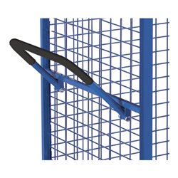 VARIOfit Etagenwagen fest verschweißt Drahtgitterwände, Doppelflügeltür mit Basquille-Verschluss