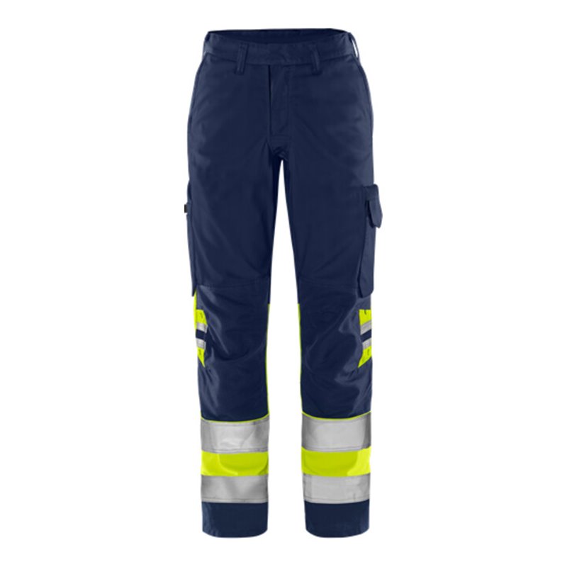 Fristads High Vis Green Hose Damen Kl. 1 2652 GPLU Größe 42 Warnschutz-Gelb/Marine