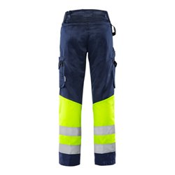 Fristads High Vis Green Hose Damen Kl. 1 2652 GPLU Größe 42 Warnschutz-Gelb/Marine