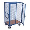 VARIOfit Etagenwagen fest verschweißt Drahtgitterwände, Doppelflügeltür mit Basquille-Verschluss