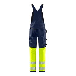 Fristads High Vis Green Stretch Latzhose Kl. 1 1032 GSTP Größe C48 Warnschutz-Gelb/Marine