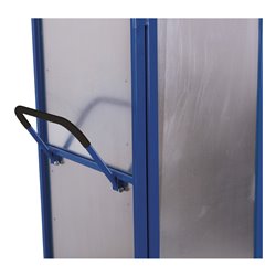 VARIOfit Etagenwagen fest verschweißt Stahlblechwände,  Doppelflügeltür mit Drehgriff-Verschluss