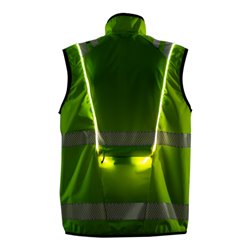 Fristads High Vis LED Weste Kl. 2 5012 LPR Größe M/L Warnschutz-Gelb