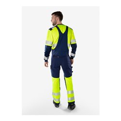 Fristads High Vis Green Stretch Latzhose Kl. 1 1032 GSTP Größe C54 Warnschutz-Gelb/Marine