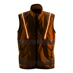 Fristads High Vis LED Weste Kl. 2 5012 LPR Größe 3XL/4XL Warnschutz-Orange