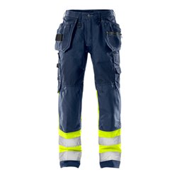 Fristads High Vis Handwerkerhose für Damen, Kl. 1 2172 NYC Größe 34 Warnschutz-Gelb/Marine