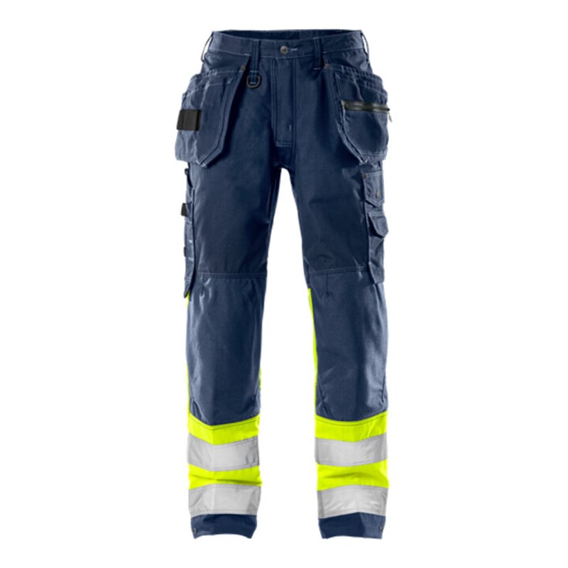 Fristads High Vis Handwerkerhose für Damen, Kl. 1 2172 NYC Größe 36 Warnschutz-Gelb/Marine