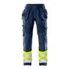 Fristads High Vis Handwerkerhose für Damen, Kl. 1 2172 NYC Größe 36 Warnschutz-Gelb/Marine