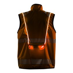 Fristads High Vis LED Weste Kl. 2 5012 LPR Größe M/L Warnschutz-Orange