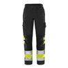 Fristads High Vis Green Hose Damen Kl. 1 2652 GPLU Größe 48 Warnschutz-Gelb/Schwarz