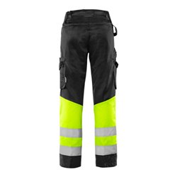 Fristads High Vis Green Hose Damen Kl. 1 2652 GPLU Größe 50 Warnschutz-Gelb/Schwarz