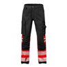 Fristads High Vis Stretch-Hose Damen Kl. 1 2708 PLU Größe 34 Warnschutz-Rot/Schwarz