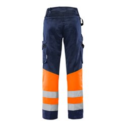 Fristads High Vis Green Hose Damen Kl. 1 2652 GPLU Größe 34 Warnschutz-Orange/Marine