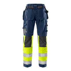 Fristads High Vis Handwerkerhose für Damen, Kl. 1 2172 NYC Größe 44 Warnschutz-Gelb/Marine