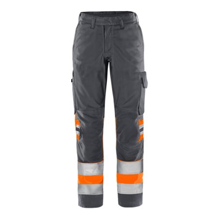 Fristads High Vis Green Hose Damen Kl. 1 2652 GPLU Größe 36 Warnschutz-Orange/Grau