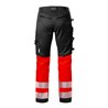Fristads High Vis Handwerker Stretch-Hose Damen Kl. 1 2709 PLU Größe 42 Warnschutz-Rot/Schwarz