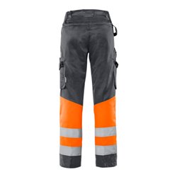 Fristads High Vis Green Hose Damen Kl. 1 2652 GPLU Größe 42 Warnschutz-Orange/Grau