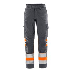 Fristads High Vis Green Hose Damen Kl. 1 2652 GPLU Größe 46 Warnschutz-Orange/Grau