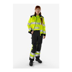 Fristads High Vis Green Hose Damen Kl. 1 2652 GPLU Größe 46 Warnschutz-Orange/Grau