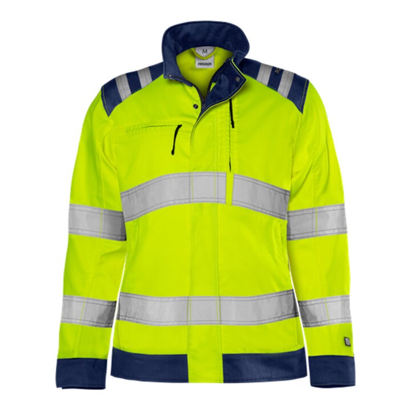 Fristads High Vis Green Jacke Damen Kl. 3 4068 GPLU Größe 5XL Warnschutz-Gelb/Marine